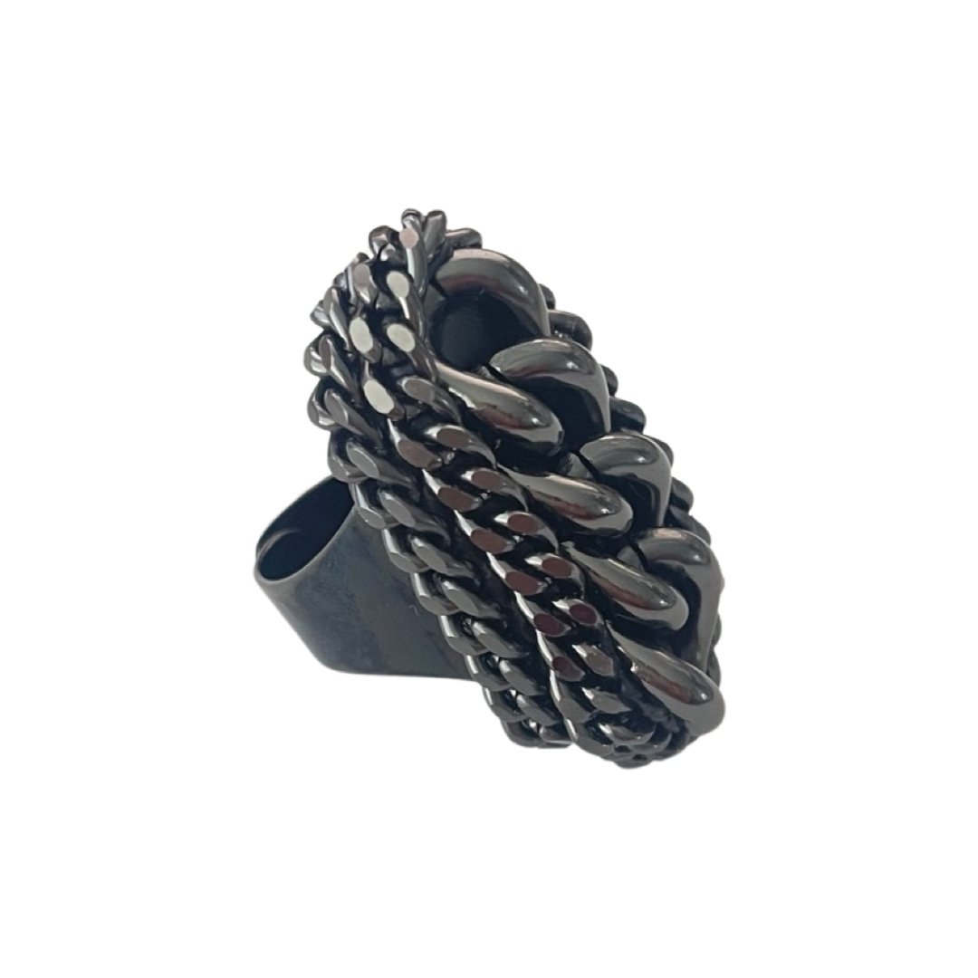 B.E. BLACK CHAINS RING - Carol & Co Jewelry