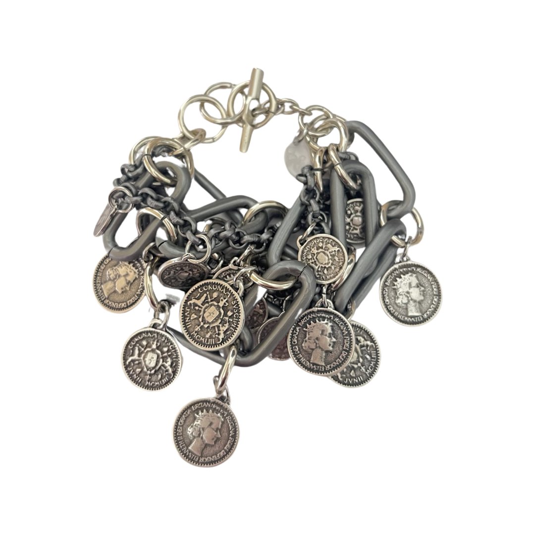 B.E. GRAY COINS BRACELET - Carol & Co Jewelry