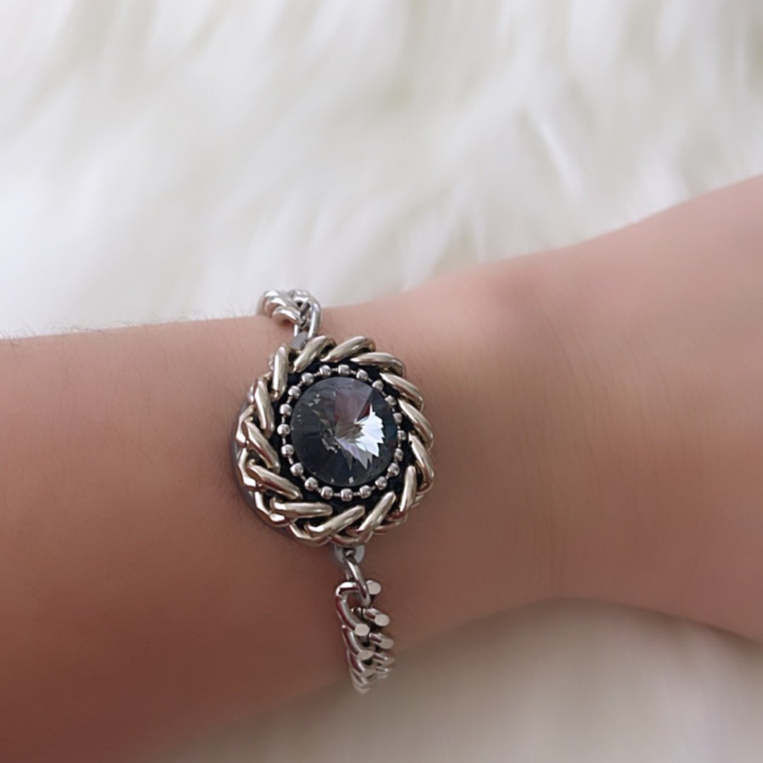 B.E. GRAY SWAROVSKI BRACELET - Carol & Co Jewelry