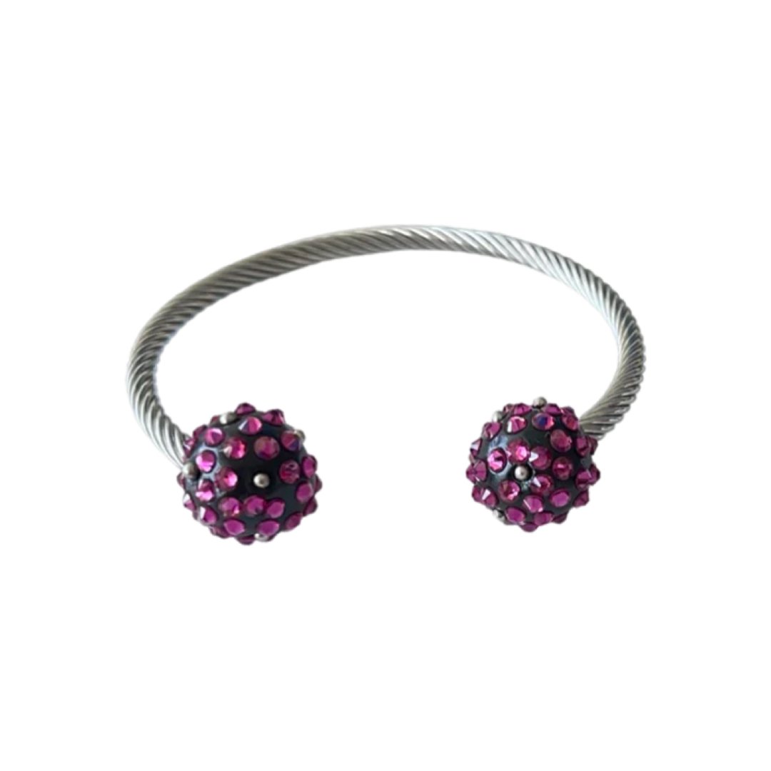 B.E. SPARKLY BALLS CUFF BRACELET - Carol & Co Jewelry