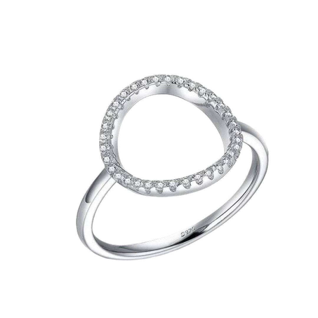 CIRCLE ZIRCONIA RING - Carol & Co Jewelry