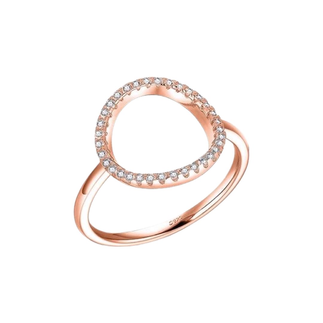 CIRCLE ZIRCONIA RING - Carol & Co Jewelry