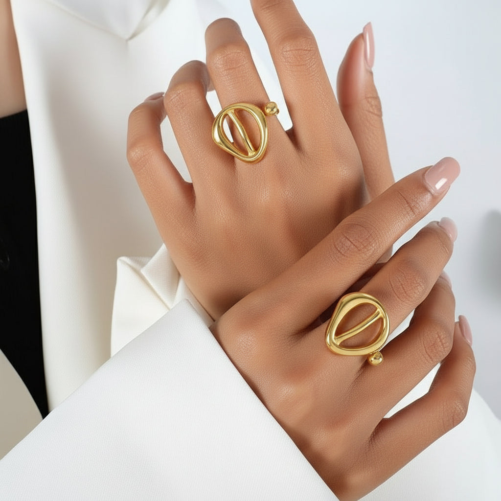 ELIANNA TITANIUM STEEL RING - Carol & Co Jewelry