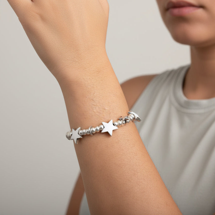 MALDITA RITA BLACK STAR BUTTON BRACELET