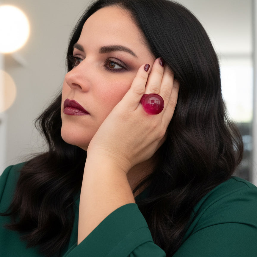 ANTURA ACCESSORI TRANSPARENT BALLOON ADJUSTABLE RING