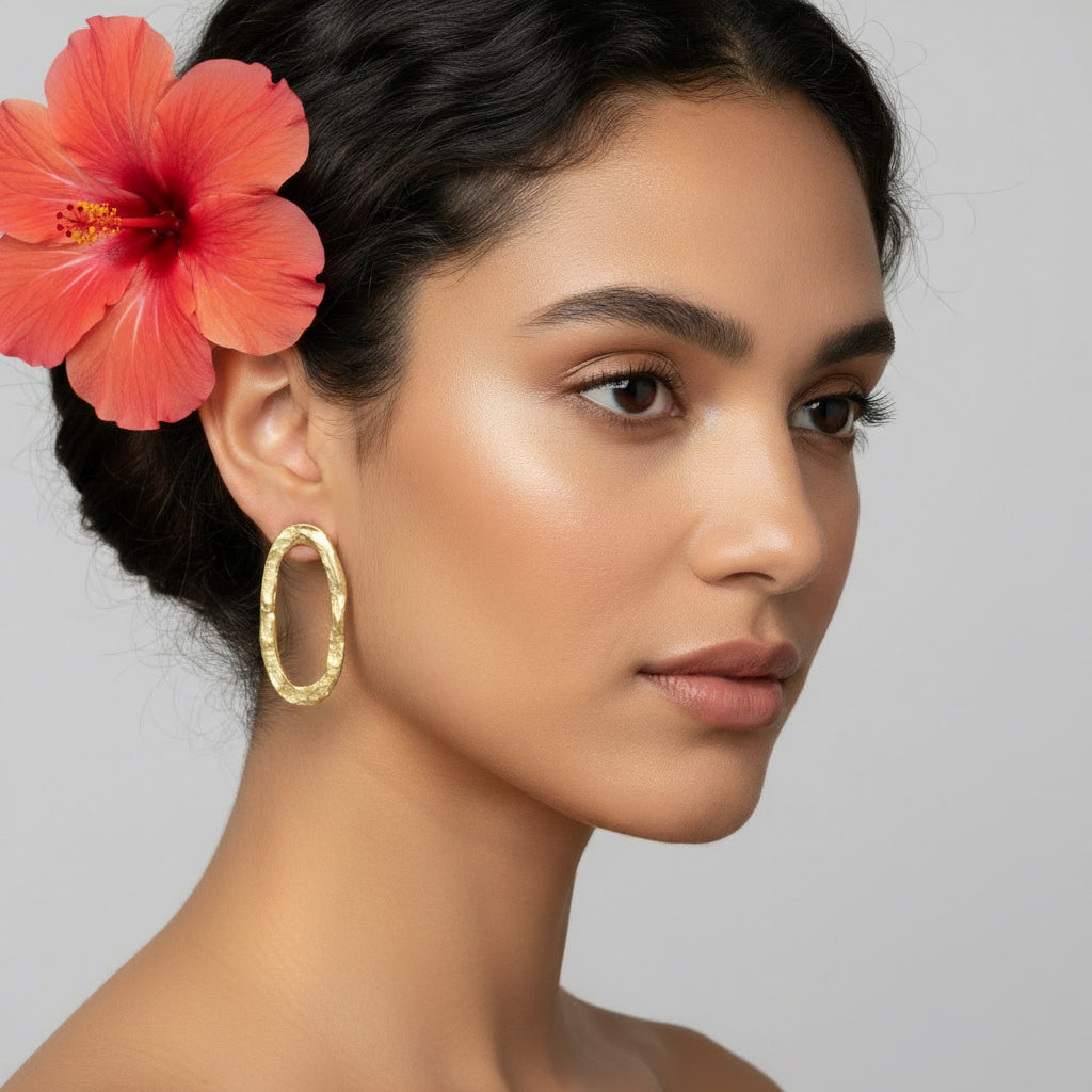 LAMAURI OVAL EARRINGS - Carol & Co Jewelry