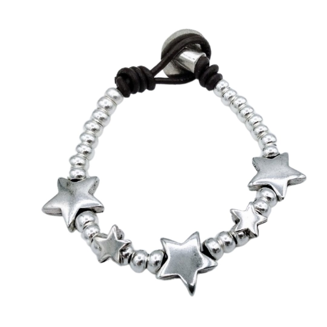 MALDITA RITA BLACK STAR BUTTON BRACELET - Carol & Co Jewelry