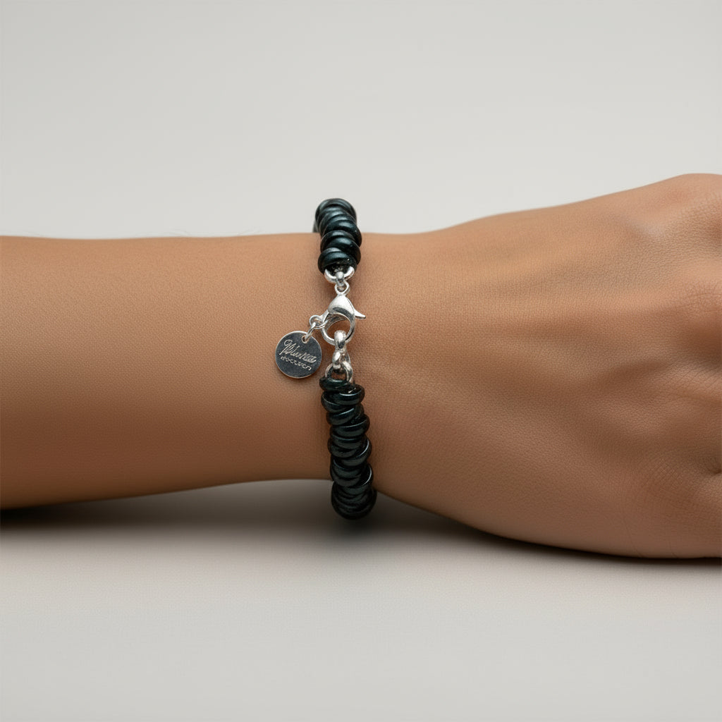 MANU BRACCIALE BLACK RONDELLE - Carol & Co Jewelry