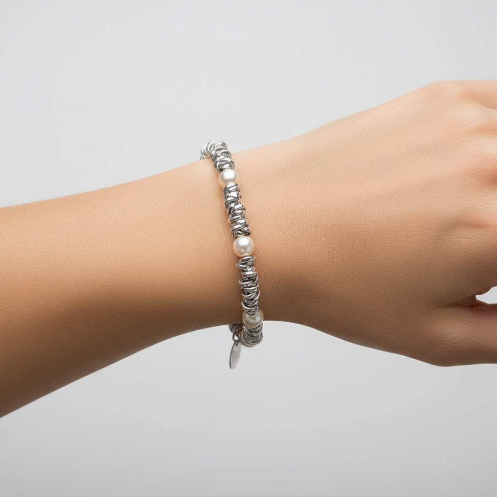 MANU BRACCIALE PEARL RONDELLE - Carol & Co Jewelry