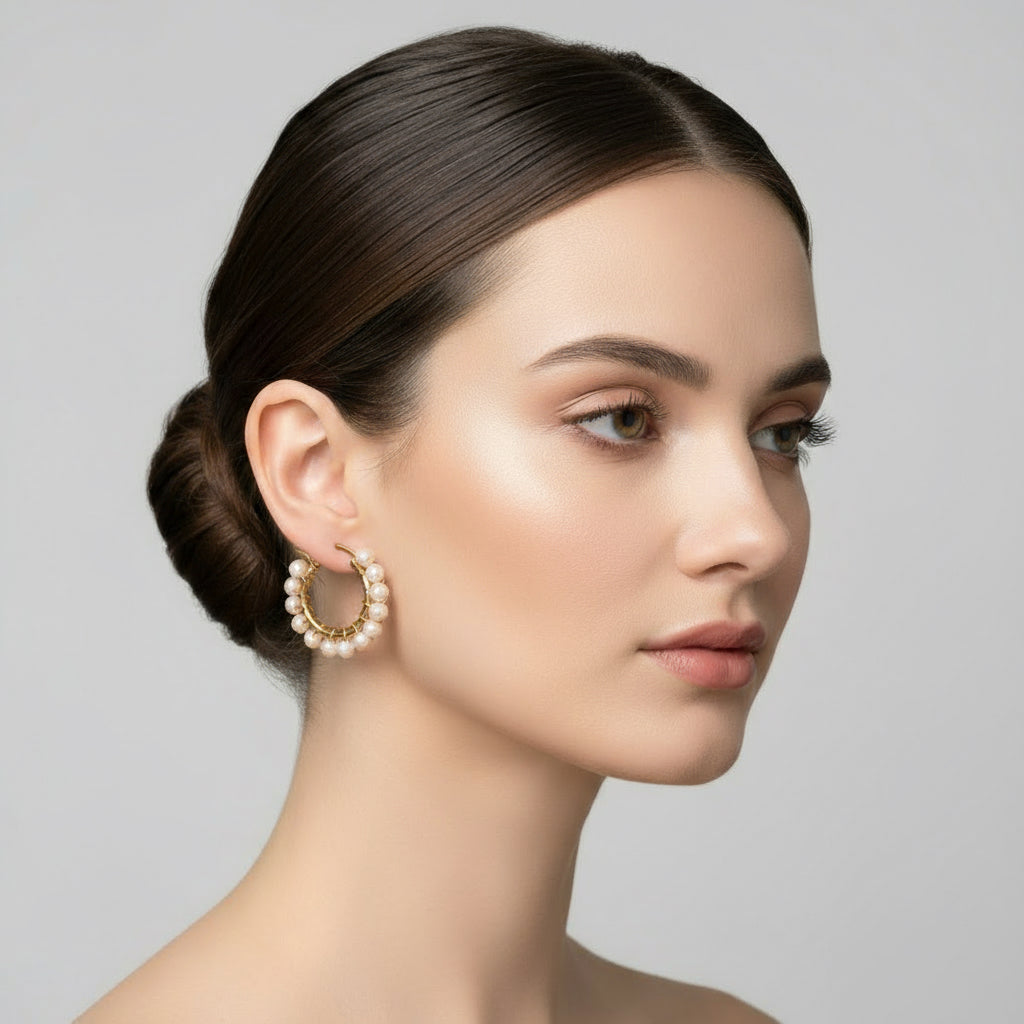 MANU CRYSTAL HOOP EARRINGS - Carol & Co Jewelry