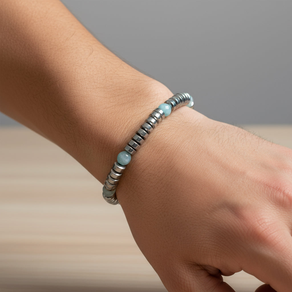 MANU HEMATITE AND STONES BEADS BRACELET - Carol & Co Jewelry