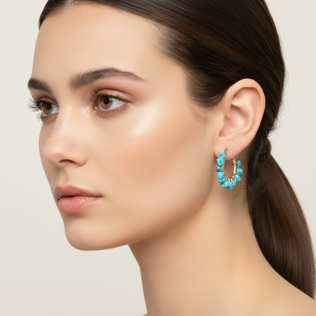 MANU KORAL HOOP EARRINGS - Carol & Co Jewelry