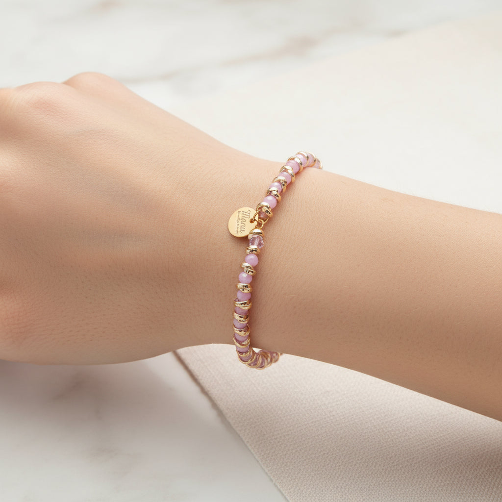 MANU KRISTAL RONDELLE BRACELET - Carol & Co Jewelry