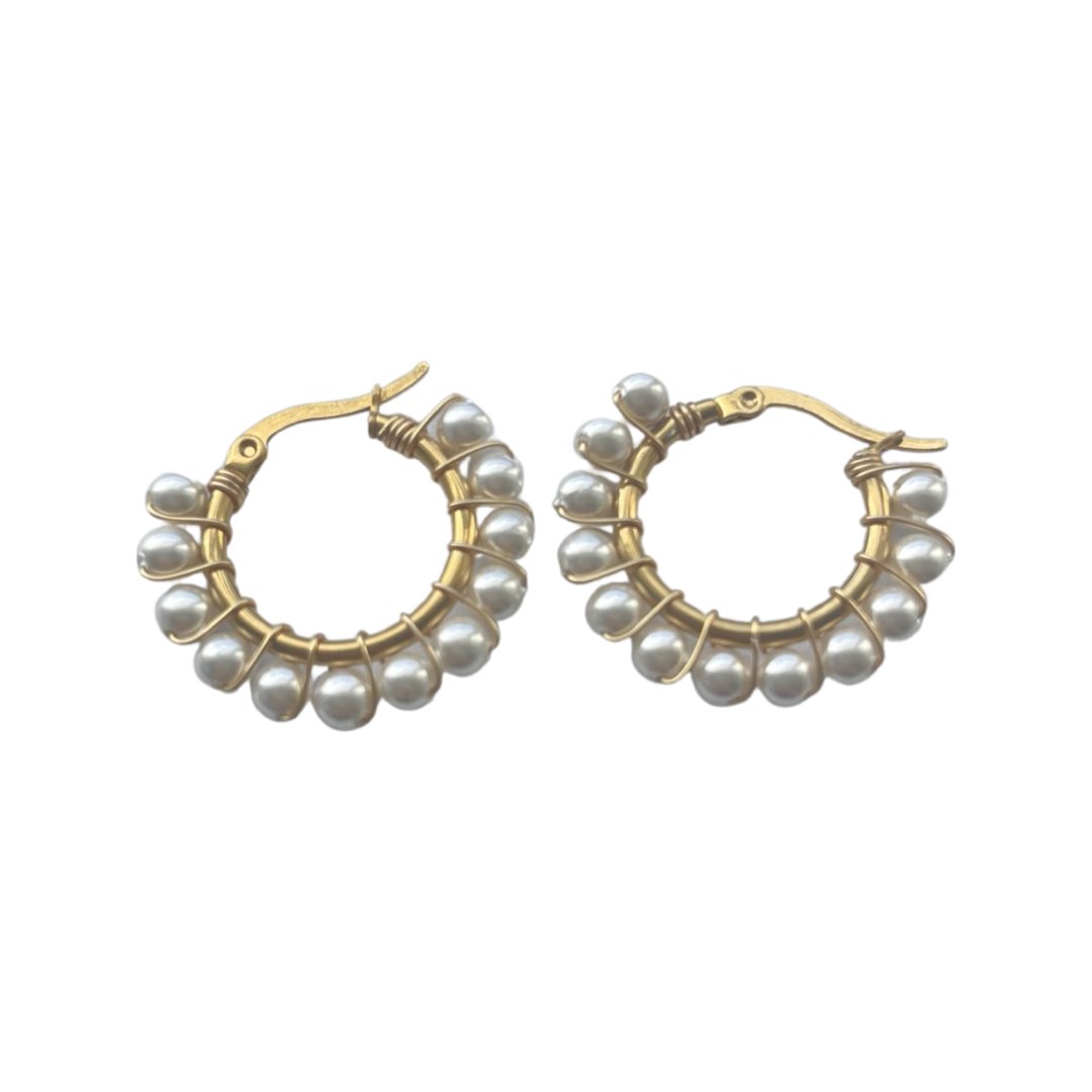 MANU PEARL EARRINGS - Carol & Co Jewelry