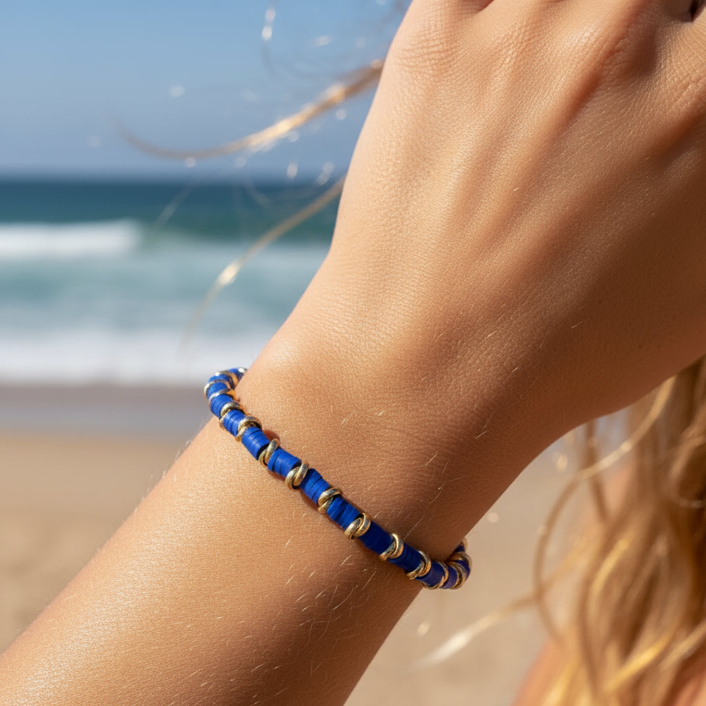 MANU THIN HAWAII RONDELLE ELASTIC BRACELET - Carol & Co Jewelry