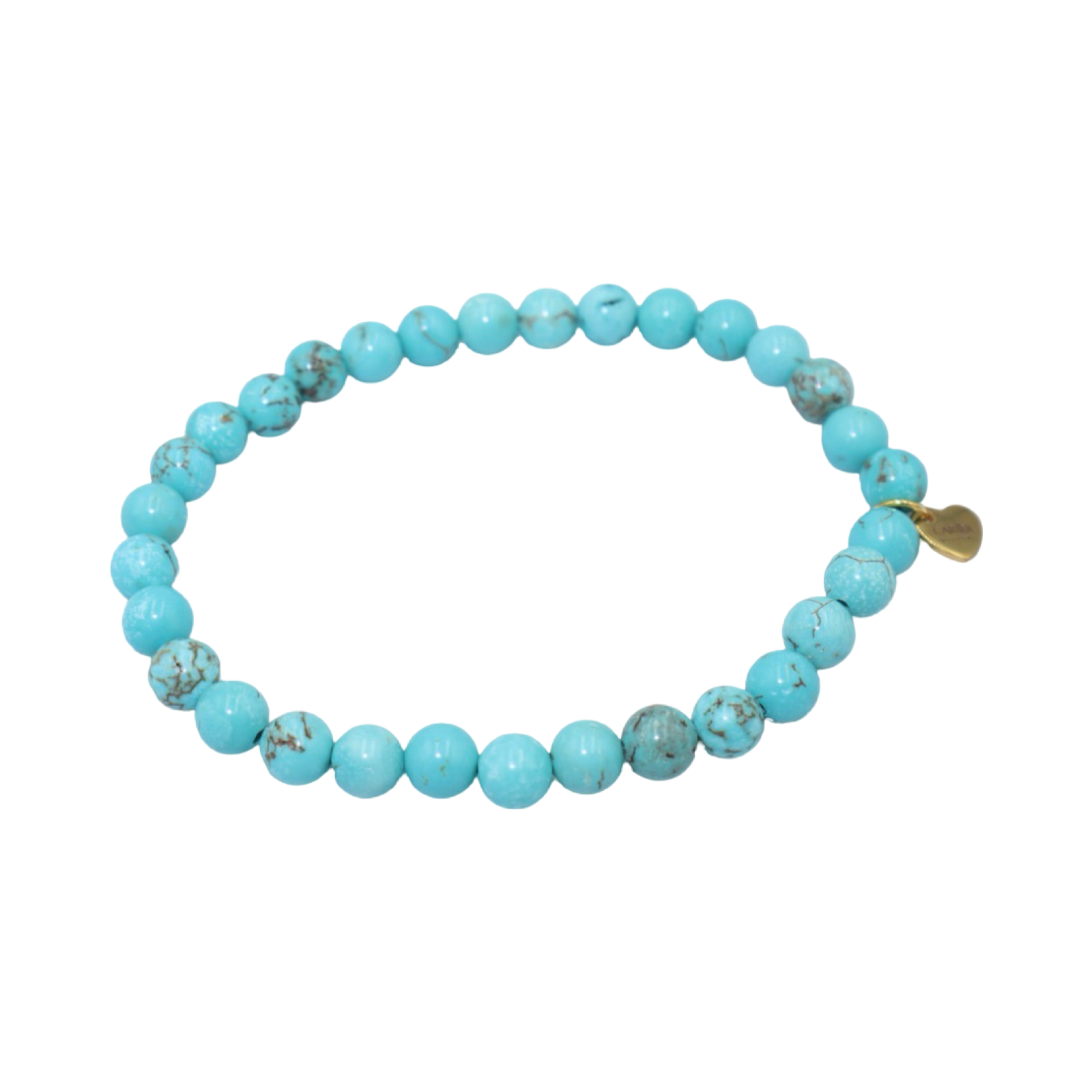 MARBLE GLASS BEADS ELASTIC BRACELET