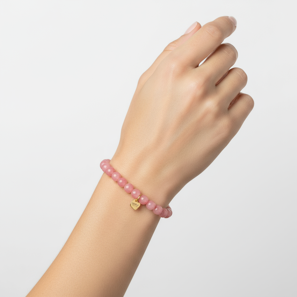 CLEAR GLASS BEADS ELASTIC BRACELET