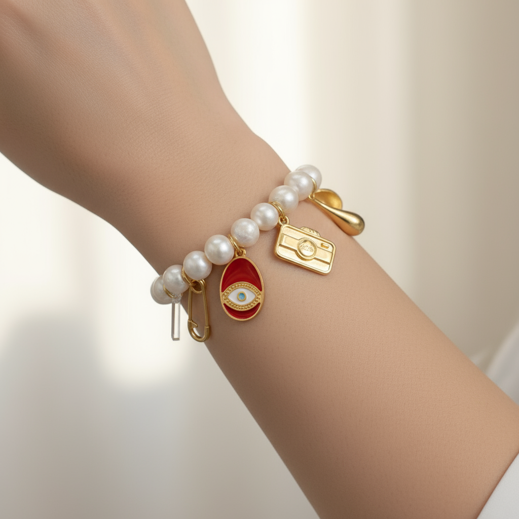 MALDITA RITA GRAFITTI PERLA ELASTIC BRACELET