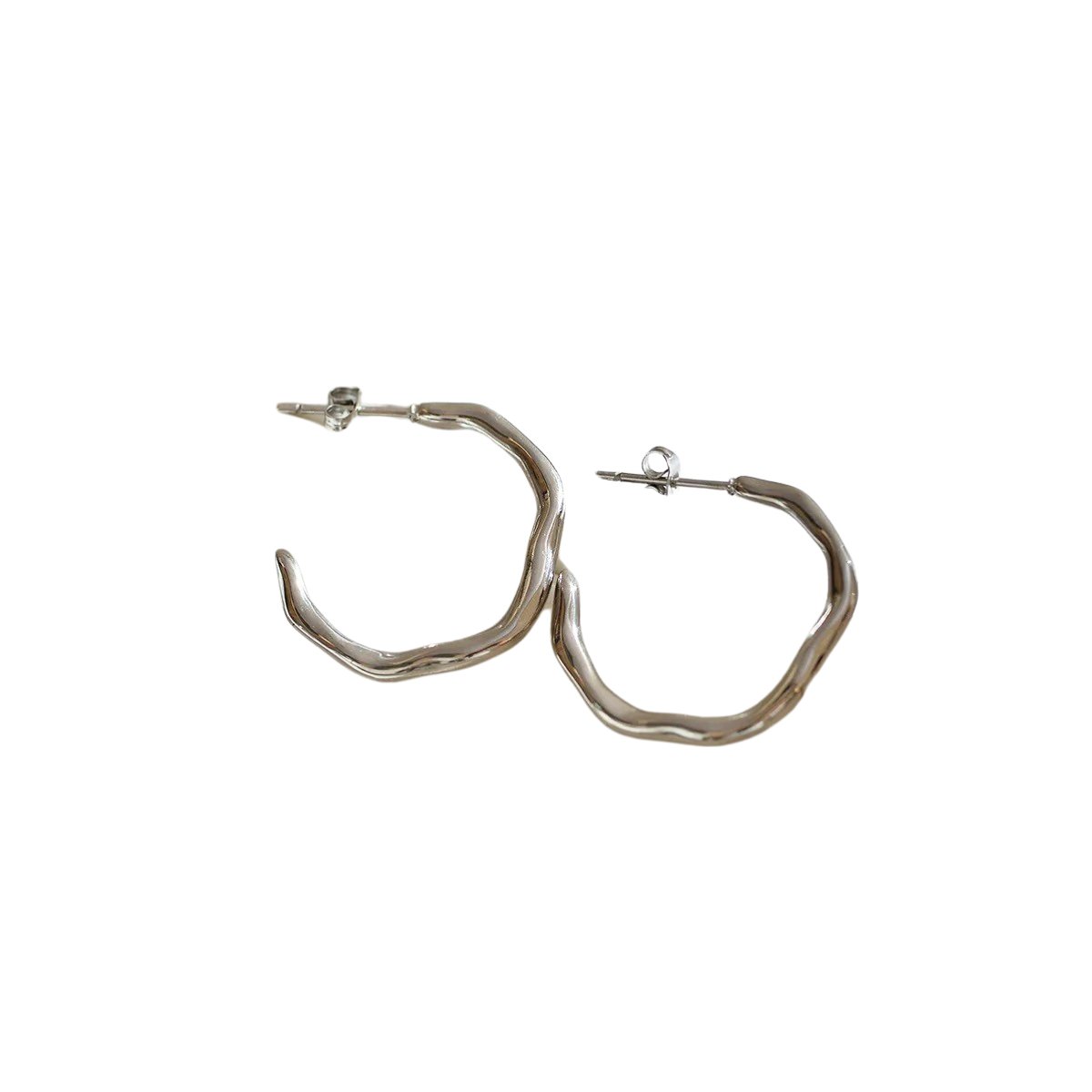 SAVANNAH STAINLESS STEEL OPEN HOOPS EARRINGS - Carol & Co Jewelry