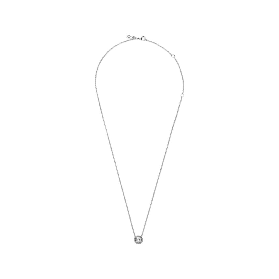 SILVER 925 ROUND ZIRCONIA PENDANT NECKLACE - Carol & Co Jewelry