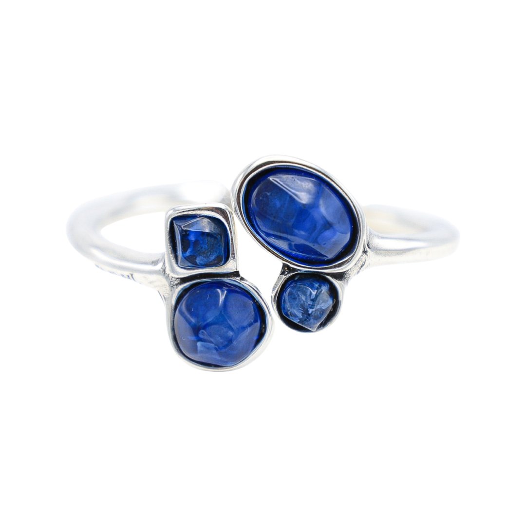 TRA-LA-RA BLUE FLOR CUFF BRACELET - Carol & Co Jewelry