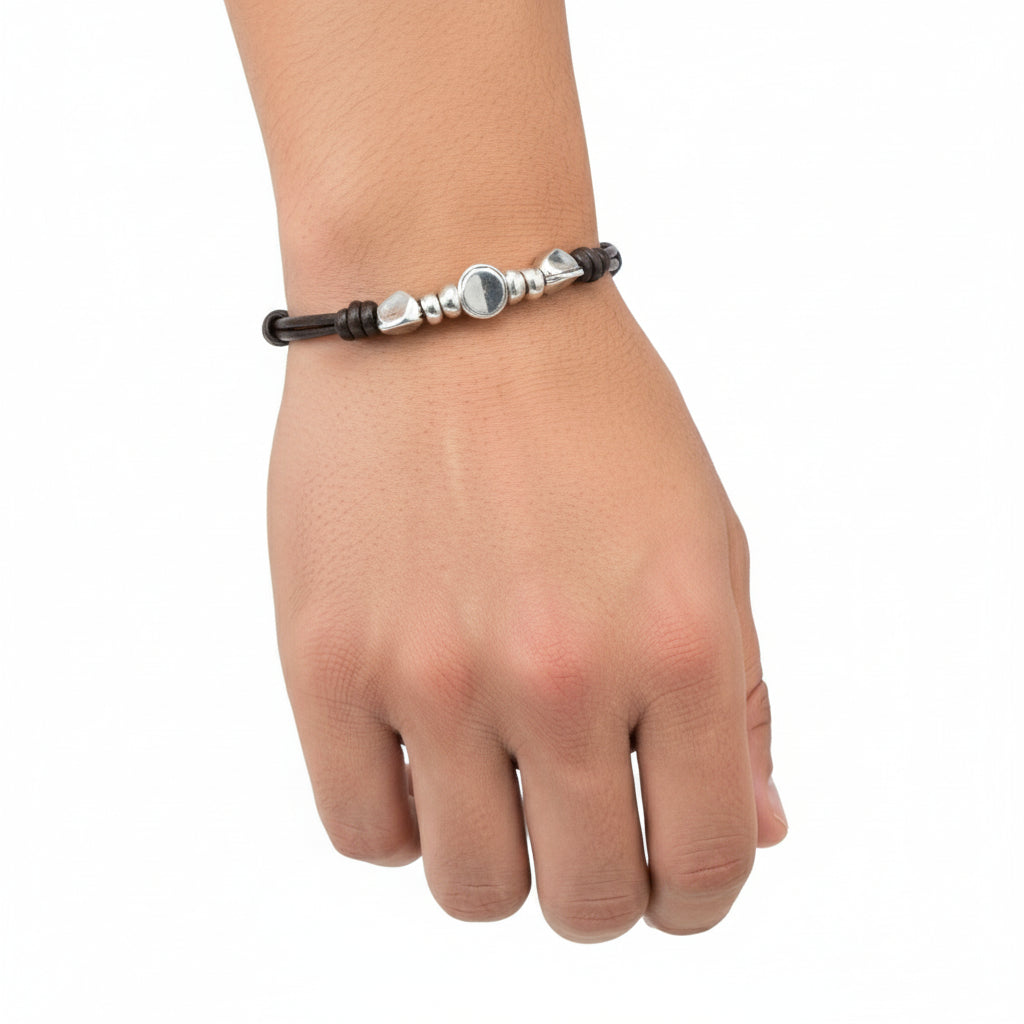 TRA-LA-RA MEN SLIDING KNOTS LEATHER BRACELET - Carol & Co Jewelry