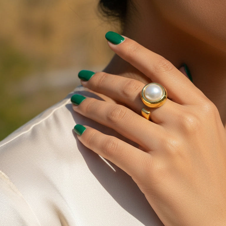 TRA-LA-RA PERLADA ADJUSTABLE RING - Carol & Co Jewelry