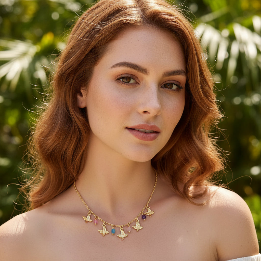 TRA-LA-RA VUELA BUTTERFLIES NECKLACE - Carol & Co Jewelry