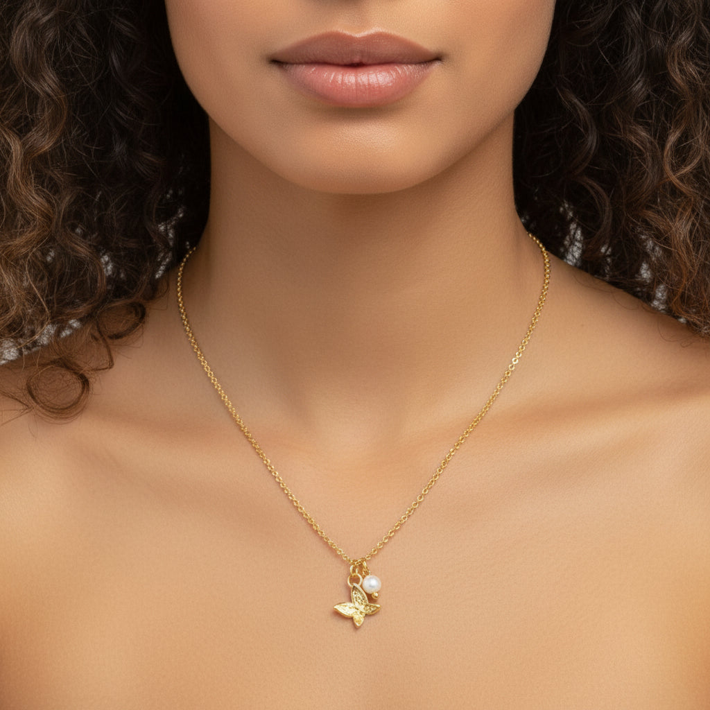 TRA-LA-RA VUELA SINGLE BUTTERFLY NECKLACE