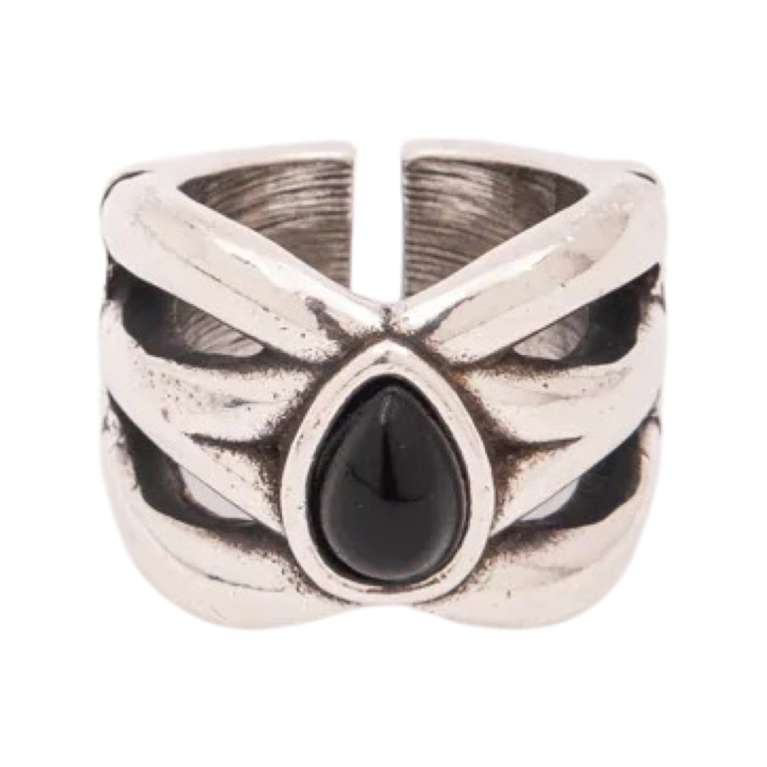 TUCCO ALHAMBRA BLACK MURANO RING