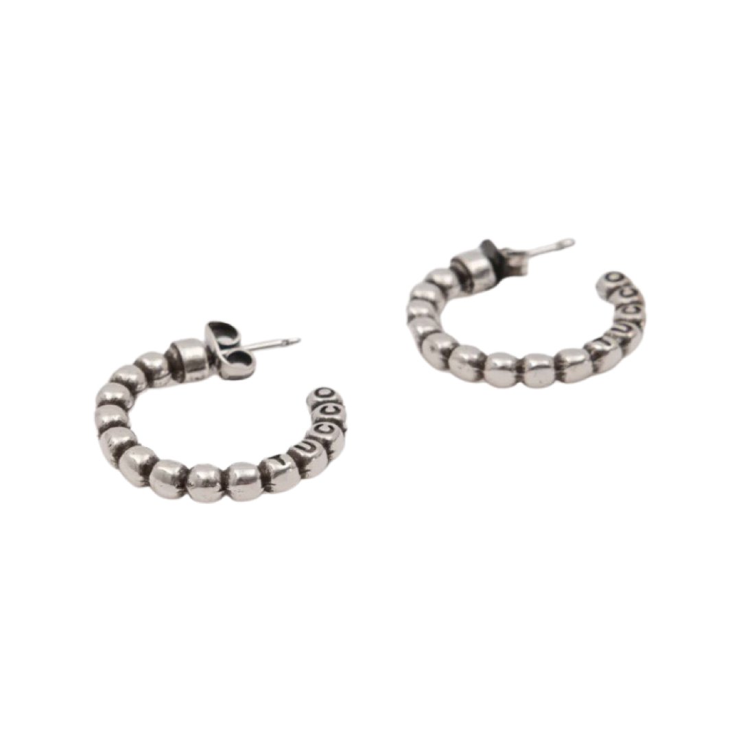 TUCCO HALF HOOP BALL STUD EARRING