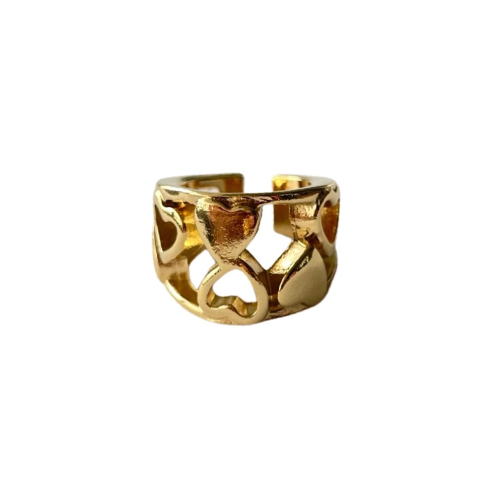 TUCCO HEARTS RING - Carol & Co Jewelry