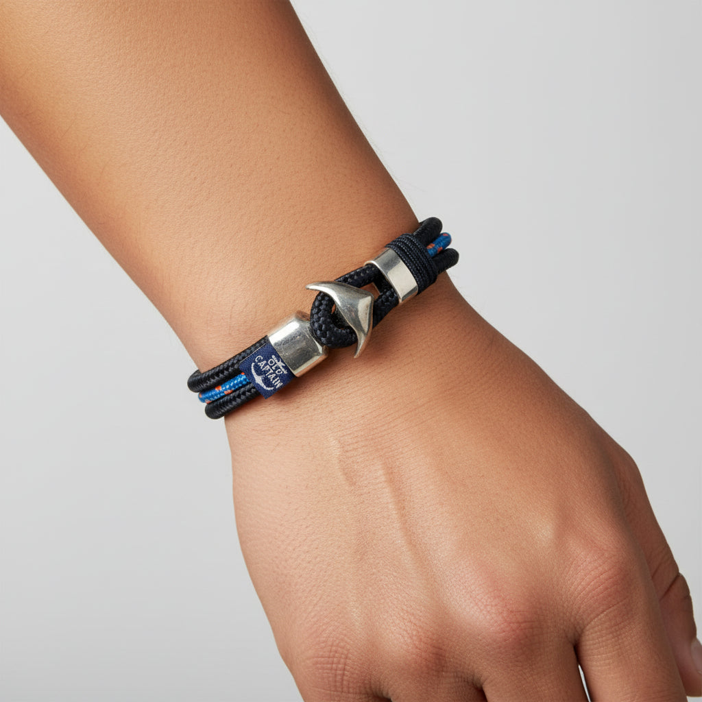 TUCCO OLD CAPTAIN THREE LAYERED ANCHOR MEN BRACELET - Carol & Co Jewelry