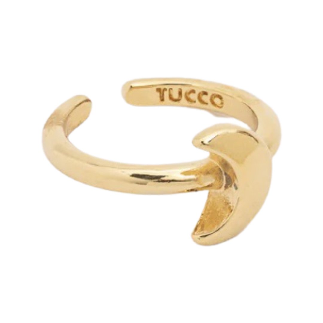 TUCCO SOLID HALF-MOON ADJUSTABLE RING - Carol & Co Jewelry