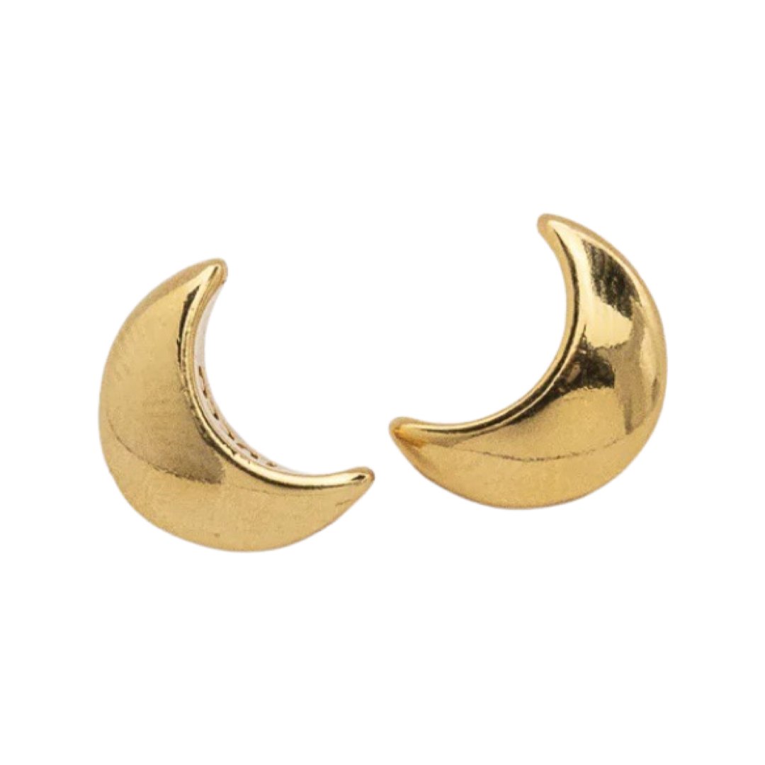 TUCCO SOLID HALF-MOON STUD EARRINGS - Carol & Co Jewelry