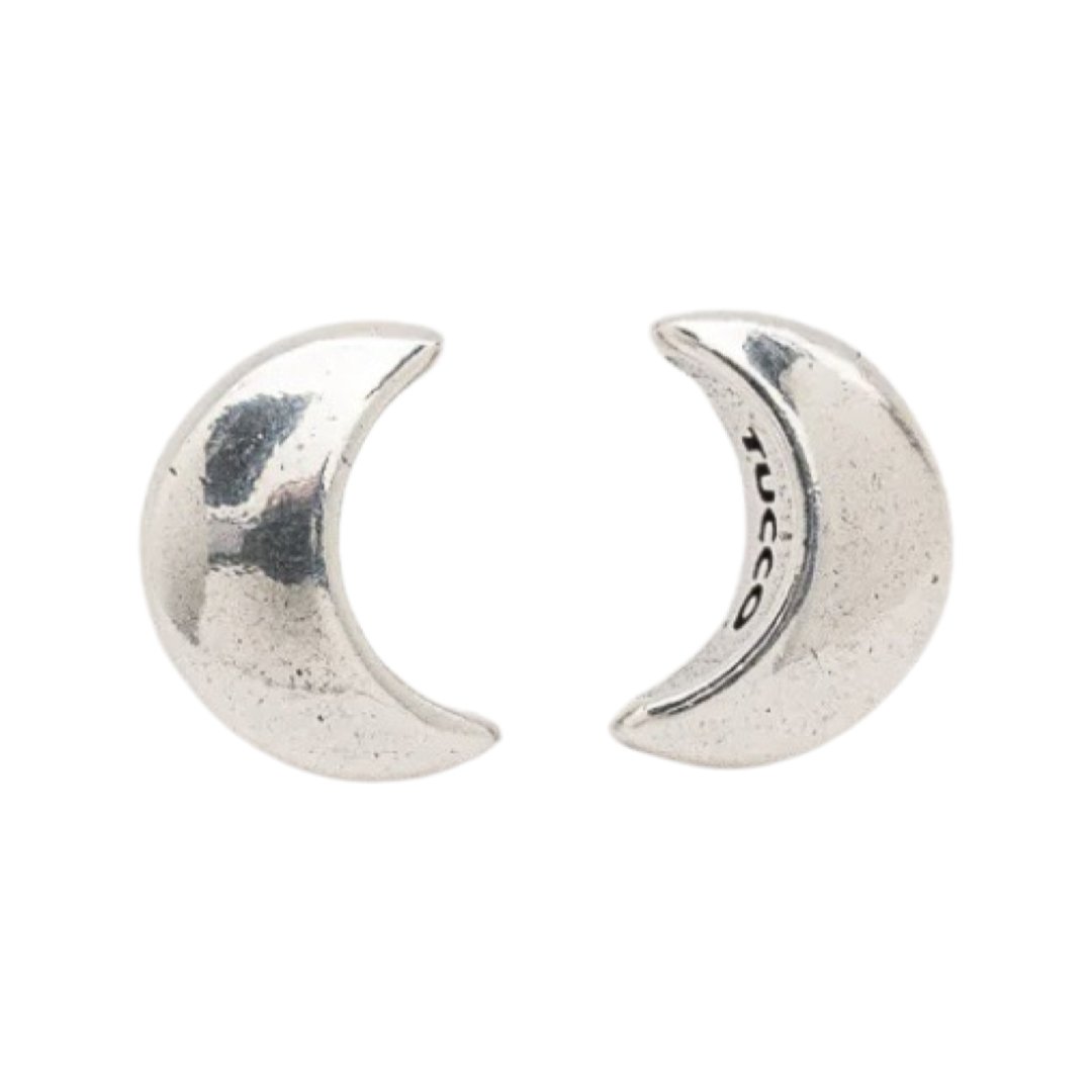 TUCCO SOLID HALF-MOON STUD EARRINGS - Carol & Co Jewelry