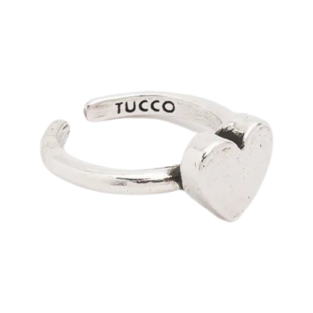 TUCCO SOLID HEART ADJUSTABLE RING - Carol & Co Jewelry