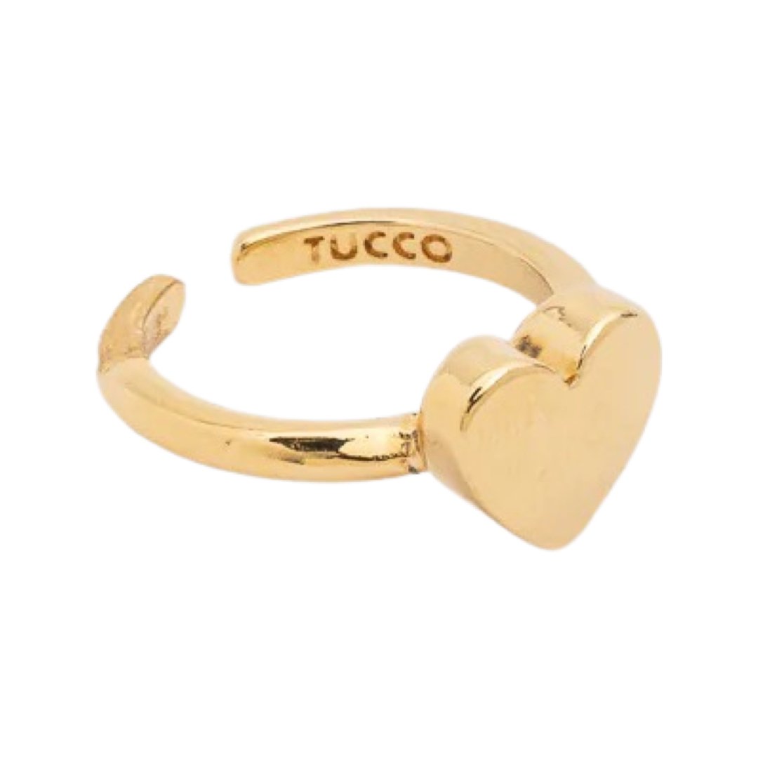 TUCCO SOLID HEART ADJUSTABLE RING - Carol & Co Jewelry