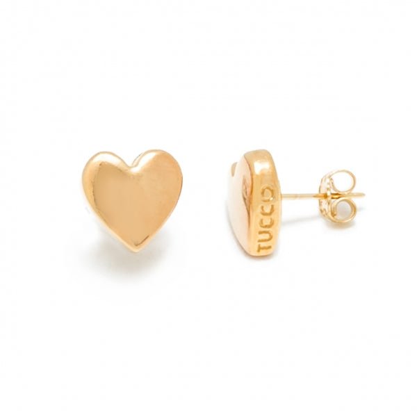 TUCCO SOLID HEART STUD EARRINGS - Carol & Co Jewelry