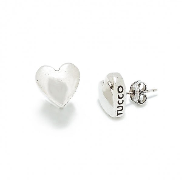 TUCCO SOLID HEART STUD EARRINGS - Carol & Co Jewelry